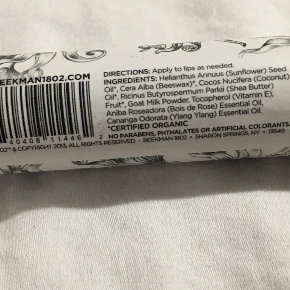 (2) Beekman 1802 Ylang Ylang & Tuberose Lip Balm .15 oz Goat Milk NEW IN BOX